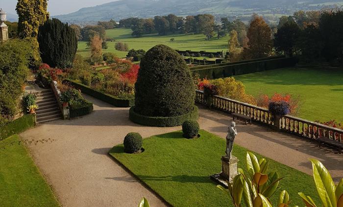 Powis Castle Gardens in the autumn
